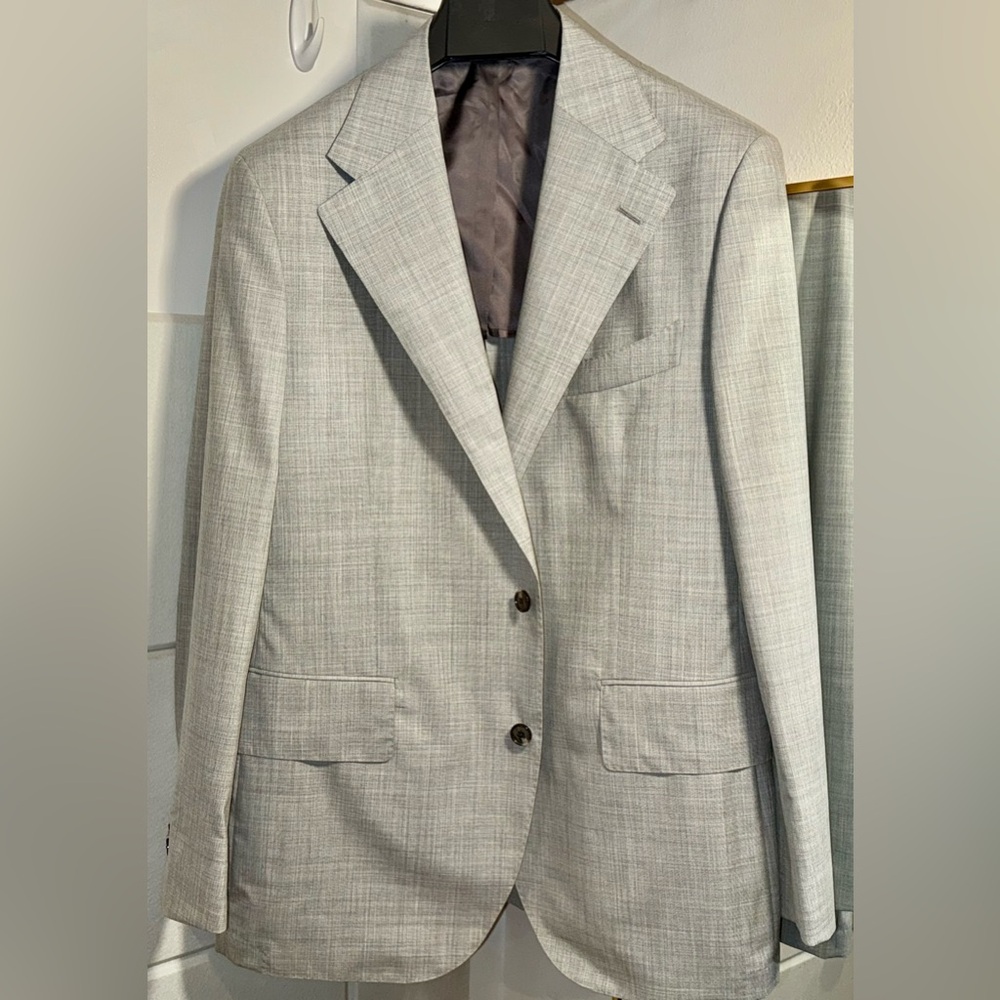 SUITSUPPLY Light Grey Super 120 wool Jacket Blazer 46S